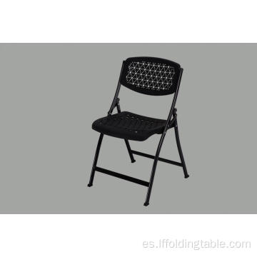 Silla plegable de plástico para fiesta con estructura de metal